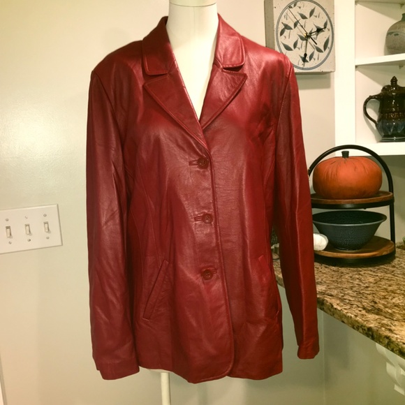 WilsonsLeather red sports coat jacket - Picture 2 of 16